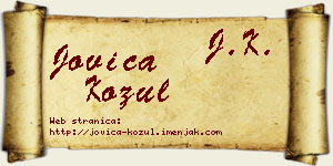 Jovica Kožul vizit kartica